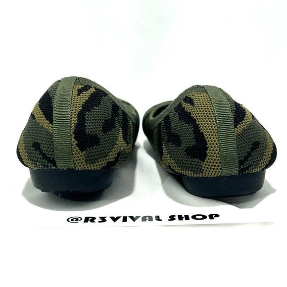 Steven By Steve Madden Bandour Shoe Ballet Flat Camouflage Camo Green - Size 7.5 - Picture 6 of 10